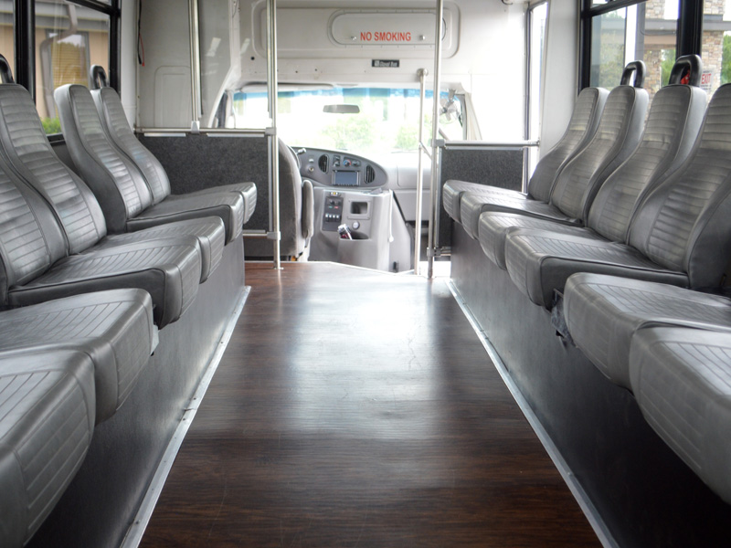 20 passenger party bus interior transportation mn