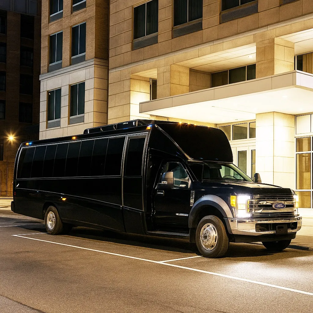 Spacious Nite Trane party bus interior perfect for group celebrations