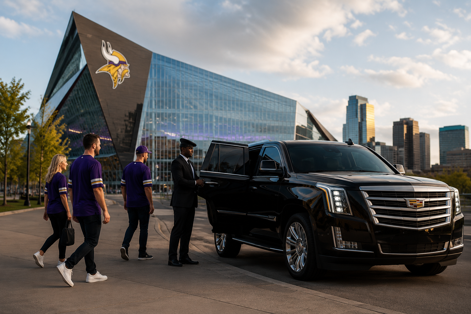 Arriving in style at the stadium